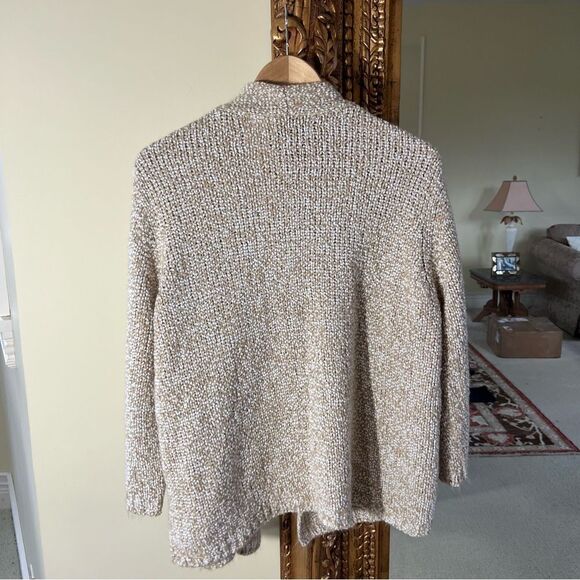 Alfred Dunner Yellow/White Fringed Cardigan Size XL Open Sweater - Picture 3 of 3